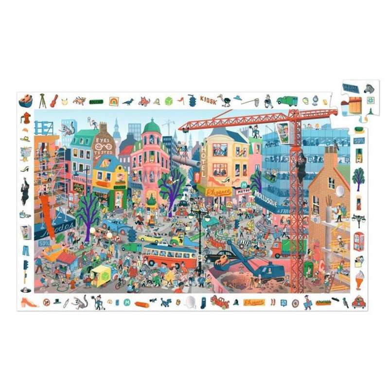 Puzzle Observación 200 piezas The City Djeco Puzzle Observación 200 piezas The City Djeco