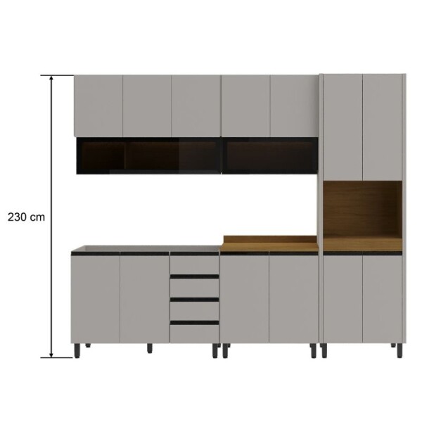 COCINA MODULADA 2.7 MT CON LUZ - ALMA COCINA MODULADA 2.7 MT CON LUZ - ALMA