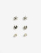 Aros Sets Strass Set De Aros Pasantes Plateado - Plateado Rodio