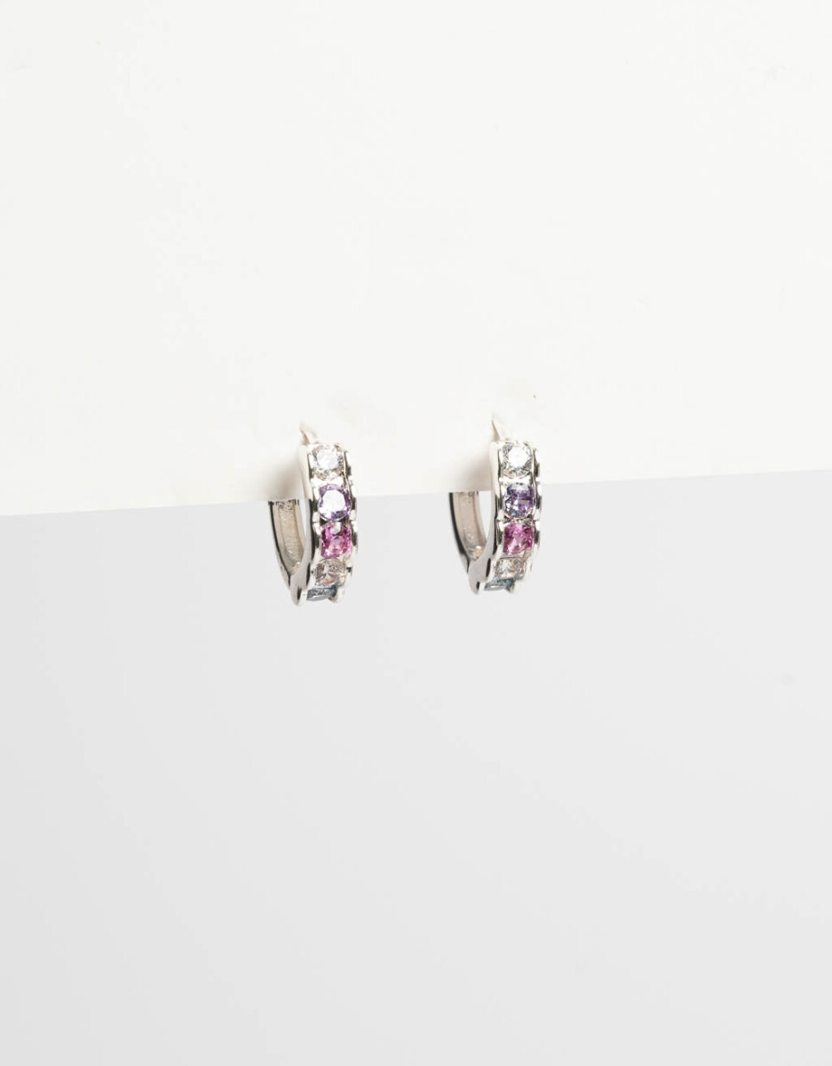 Aros Argolla Cubic En Color 