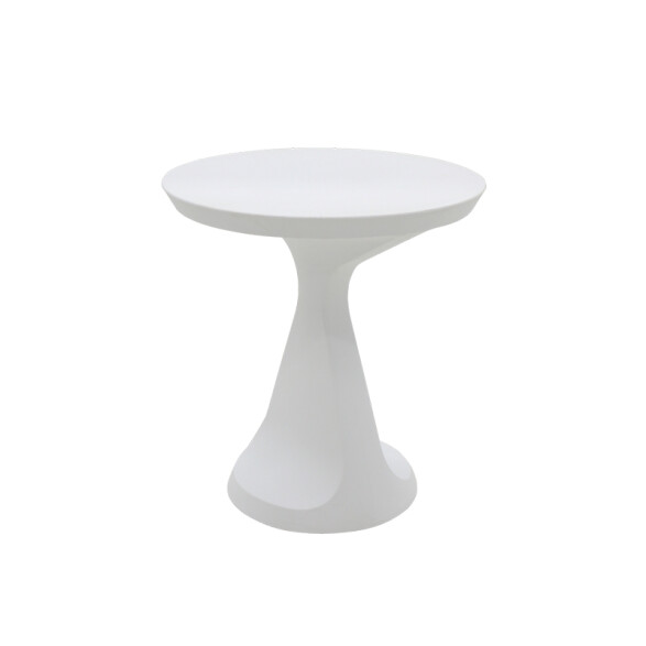 Mesa redonda blanca con pie cónico "SALUT" -TRAMONTINA TD0860