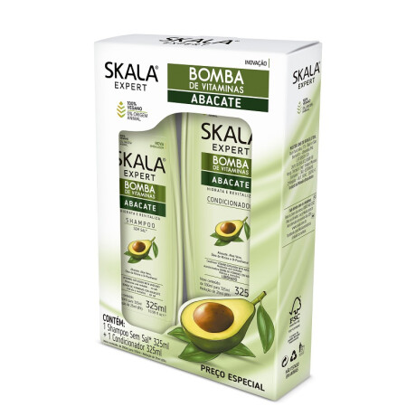 Shampoo + Acondicionador SKALA KIT Pack X2 325Ml Aguacate