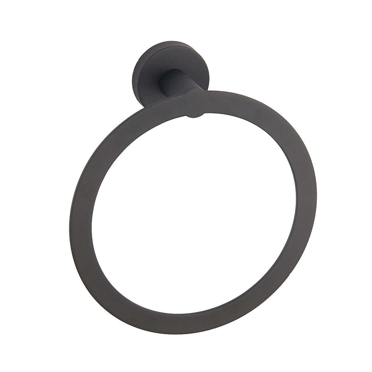 Toallero Aro Metal De Zinc Terminacion Negro Mate 