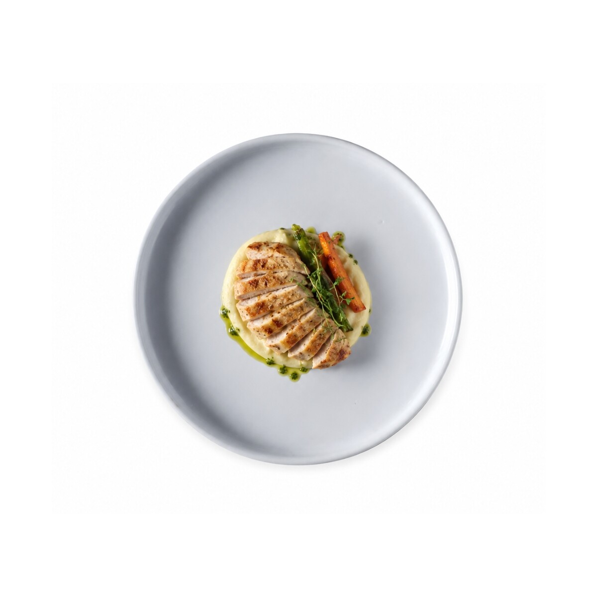 Plato Llano de Porcelana Blanca 20 cm Rustic 