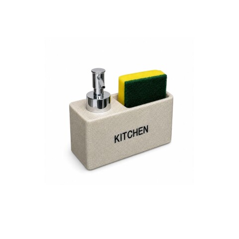 Dispensador de jabón cocina Piedra con esponja Dispensador De Jabón Cocina Piedra Con Esponja