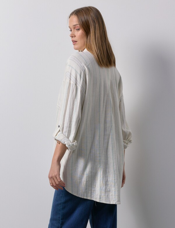 Camisola Lino CRUDO/MULTI