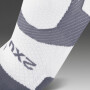 Vectr Light Cushion No Show Compression Socks - Unisex White/grey