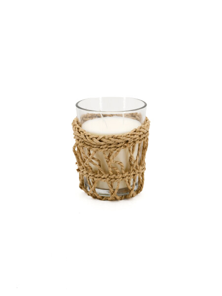 VELA EN FRASCO BEIGE