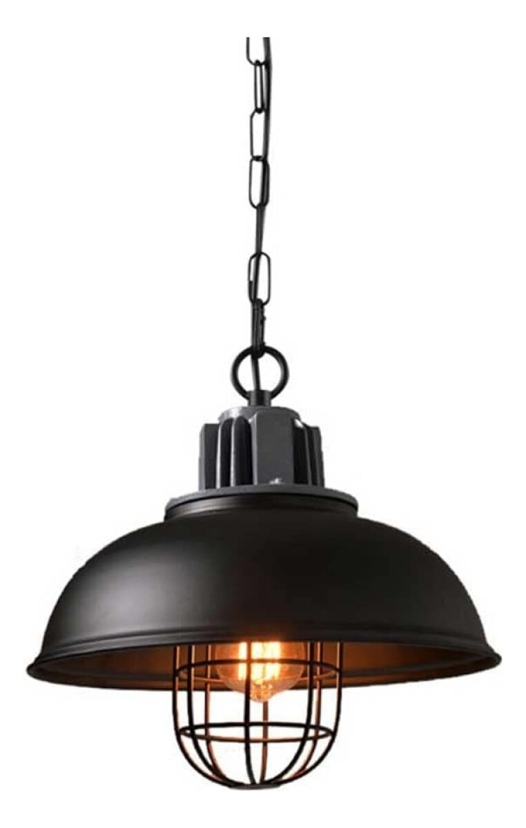 Lampara Colgante Domo Vintage Estilo Colonial Led - Negro 