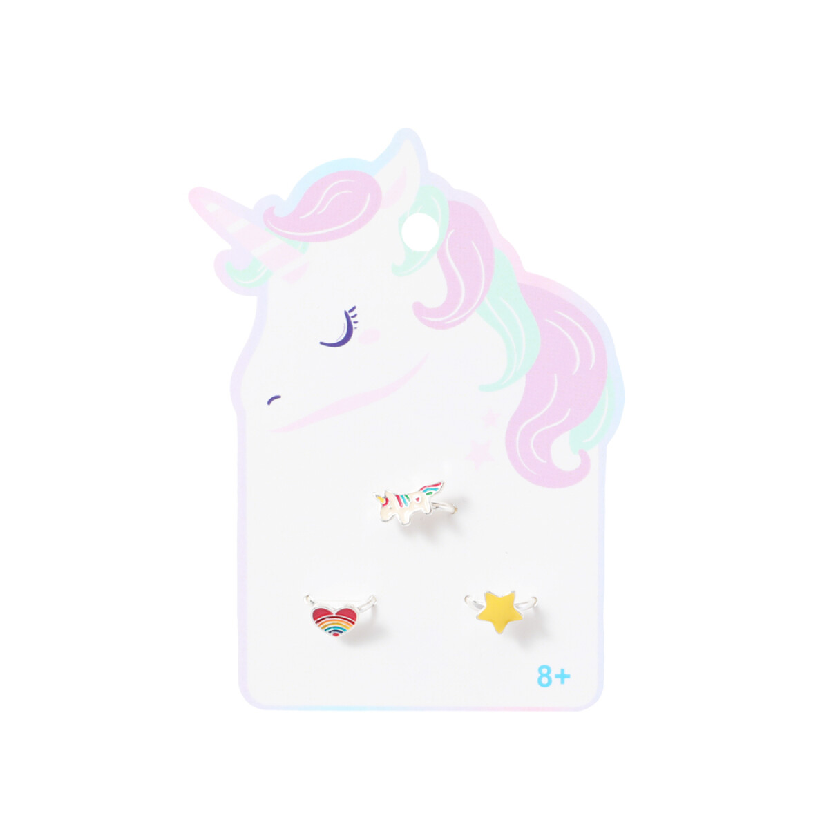 Set anillos unicornio x3 