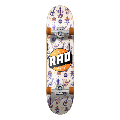 Skate Completo Rad Dude 7.75" - Wallpaper Orange Skate Completo Rad Dude 7.75" - Wallpaper Orange