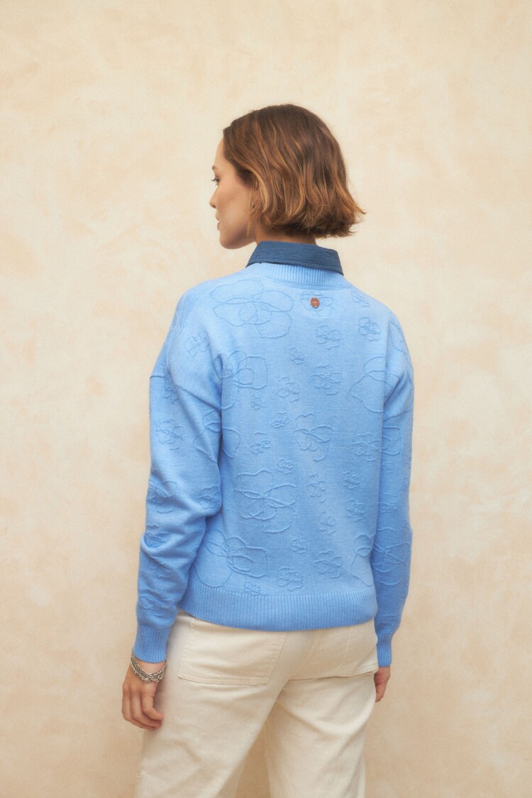 SWEATER JASON Azul Melange