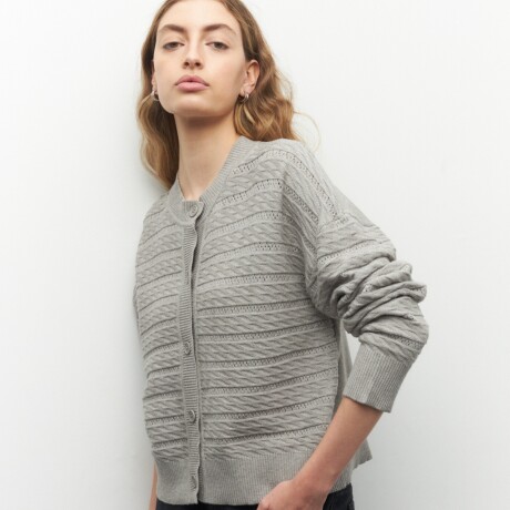 CARDIGAN TEO Gris Melange