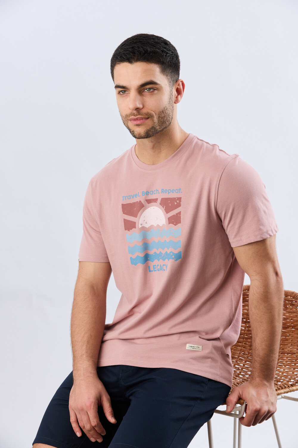 REMERA ESTAMPADA DE ALGODÓN Rosa