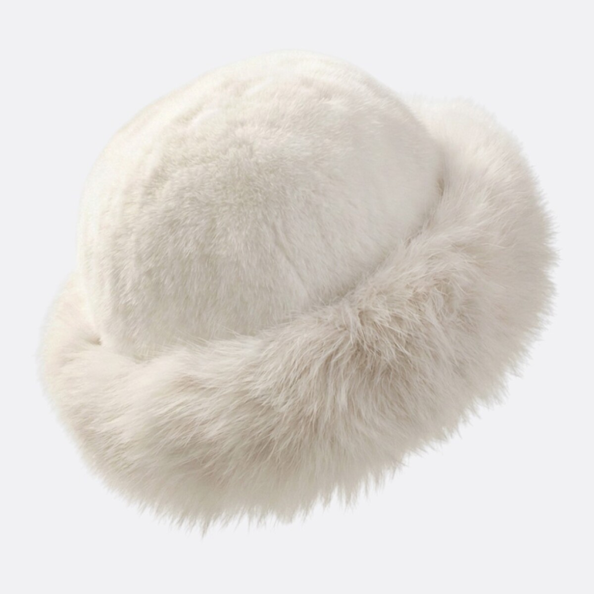 Gorro de Piel Sintética Estilo Cosaco Infantil - Blanco 