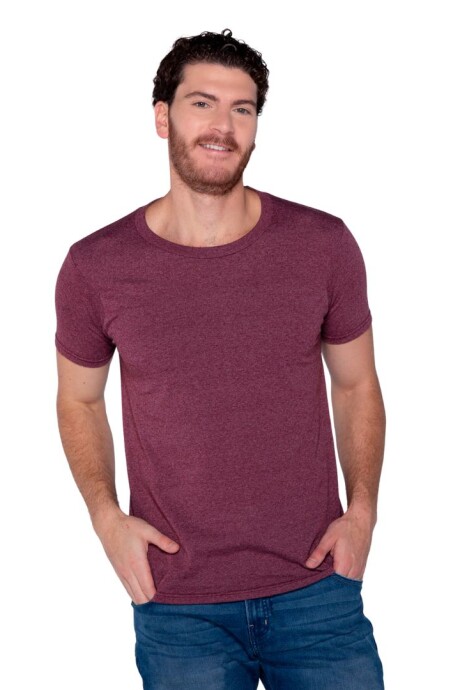 Camiseta a la base jaspe Bordó jaspe