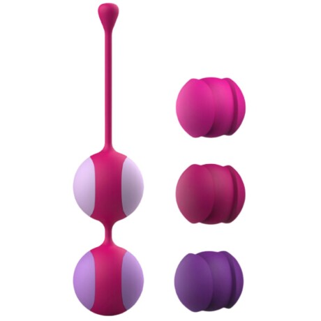 Bolas Kegel Ejercicios Pélvicos x5 Kewos Fucsia y Violeta