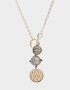 Collares Cortos Metal diferenciado Collar Corto Multi Dijes De Medallones - Combinacion Bicolor