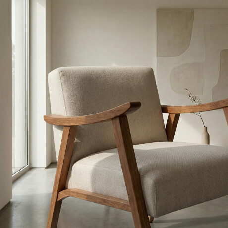 Butaca Ravena - Tela Rústica 290-G2 (Beige)