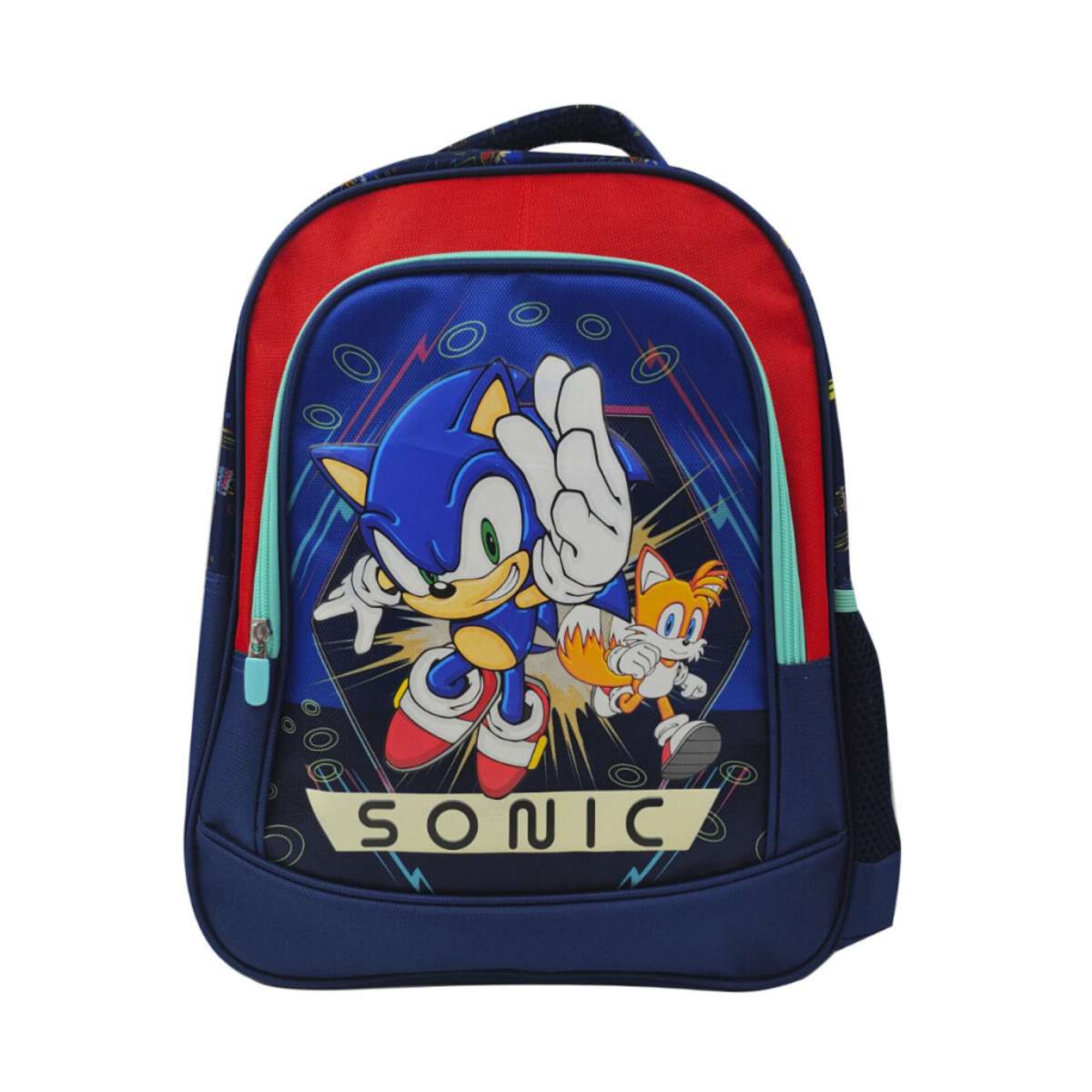 Mochila Infantil Sonic Jacquard Grande 40 X 30 Cm - Azul — Tienda Soy ...