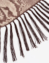 Pañuelos Raso Algodón Animal Print Pañuelo De Raso Snake Print Con Flecos - Estampado Animal Print