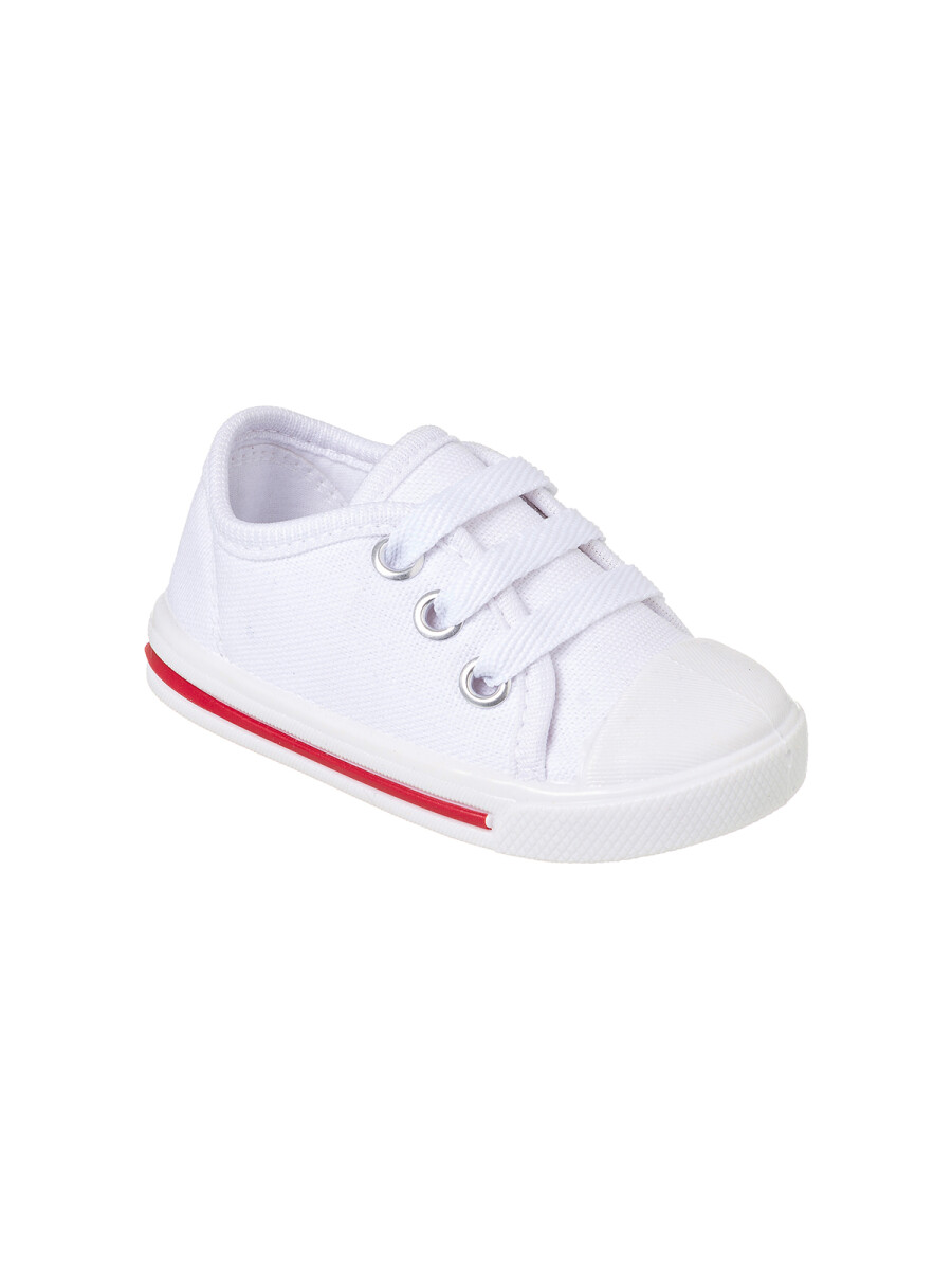 Tenis Acordonado - Blanco 