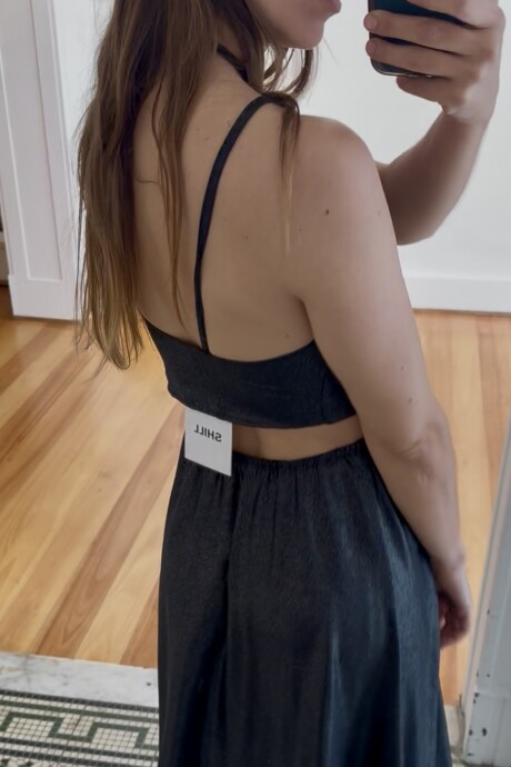 Vestido Astral Negro brillo