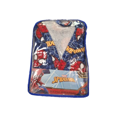 Bata Infantil Velour Dohler 100% Algodón Spider-Man Azul