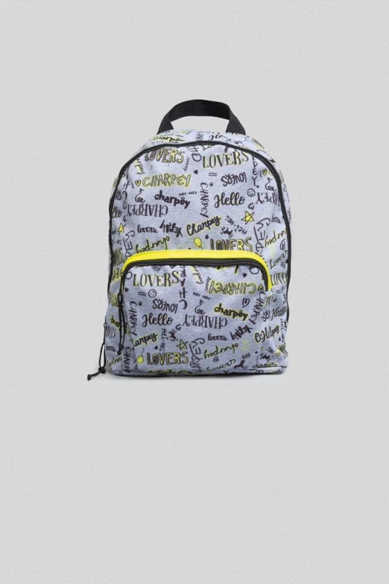 Mochila Estampada - Gris 