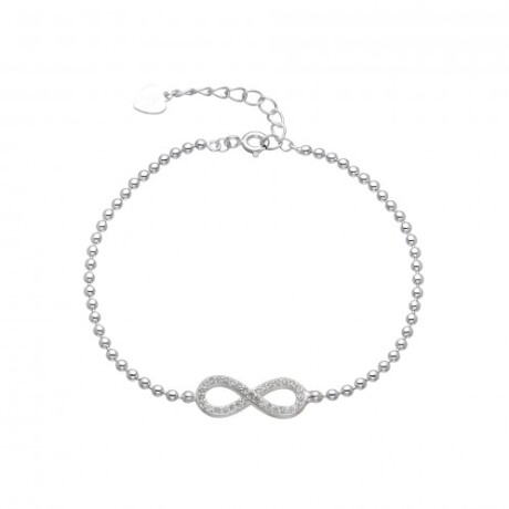 Pulsera de plata 925 con circonias, INFINITO. Pulsera de plata 925 con circonias, INFINITO.