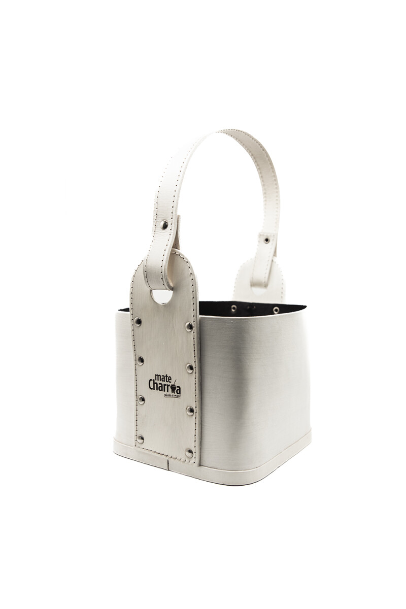 MATE CHARRUA PORTA MATE CUADRADO BLANCO