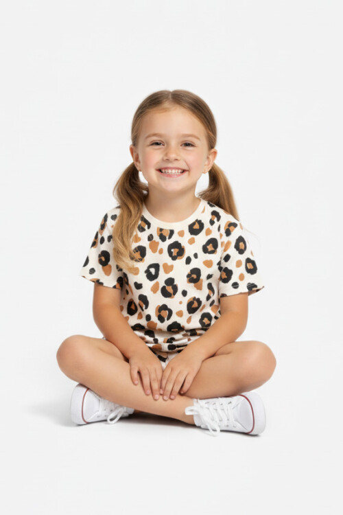 T-shirt animal print BLANCO