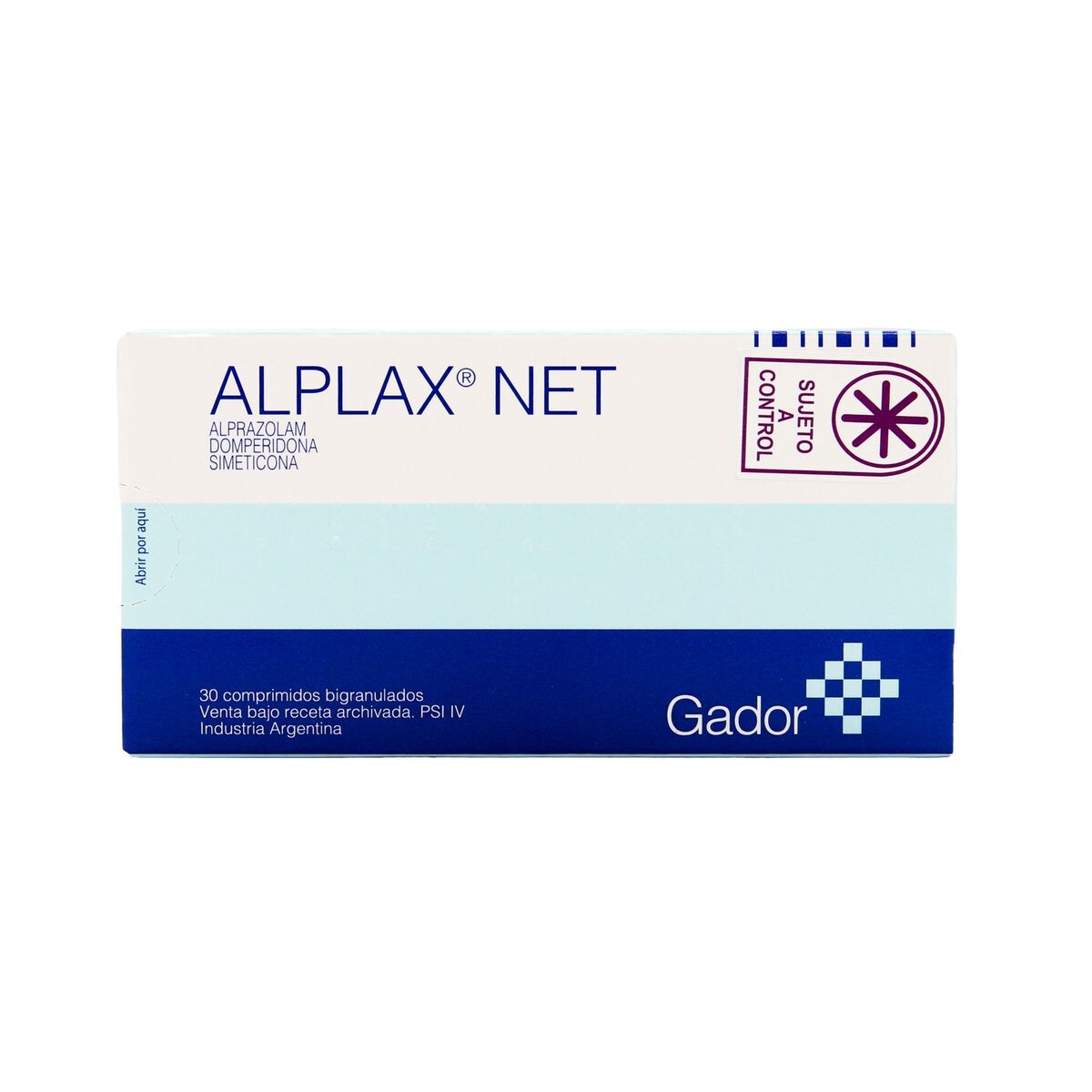 ALPLAX NET 0,25 MG CJ X 30 COMP. 