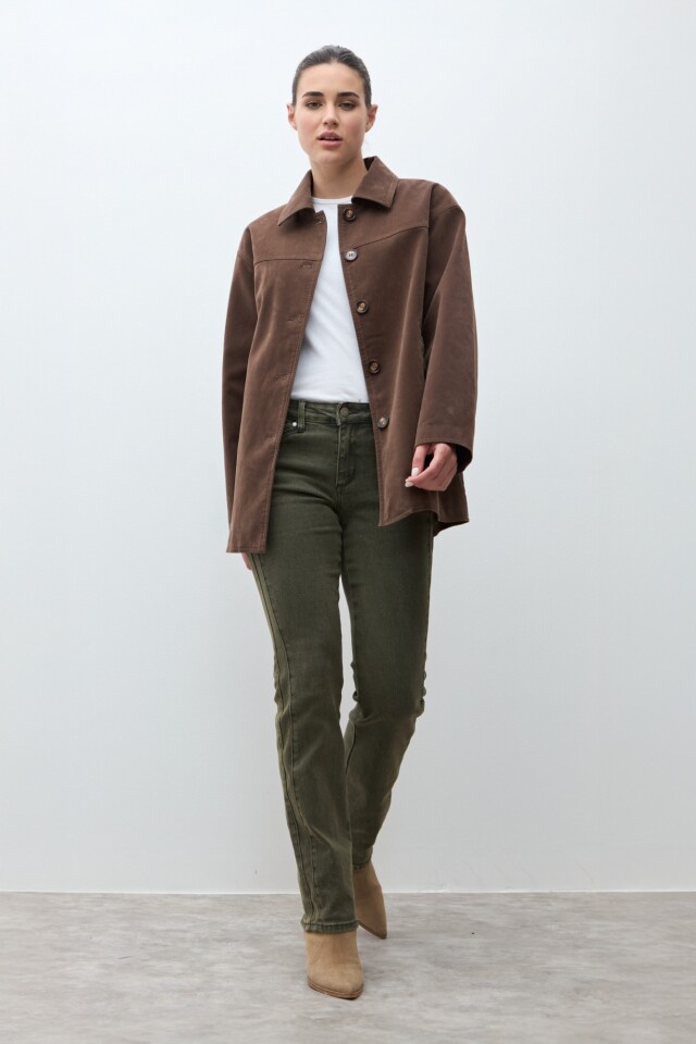 Jean recto Julieta verde oliva