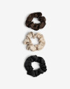 Skunzies Lisas Set De Scrunchies - Combinacion Tricolor