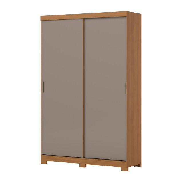 ROPERO LUCCA 2 PUERTAS 2 CAJONES INTERNOS GUARDARROPA CLOSET ARMARIO CANELA