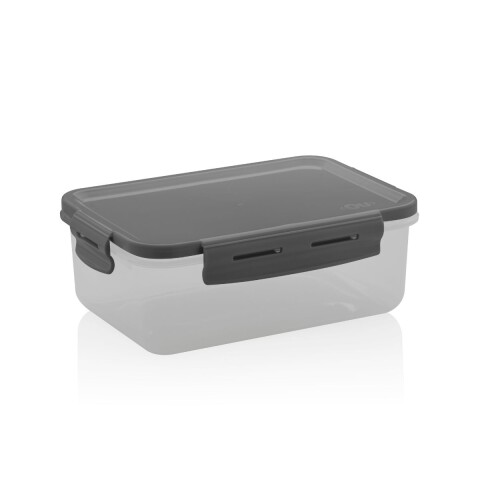 Tupper de plástico hermético 1280 ml Modelo Click Ou - Gris Tupper De Plástico Hermético 1280 Ml Modelo Click Ou - Gris