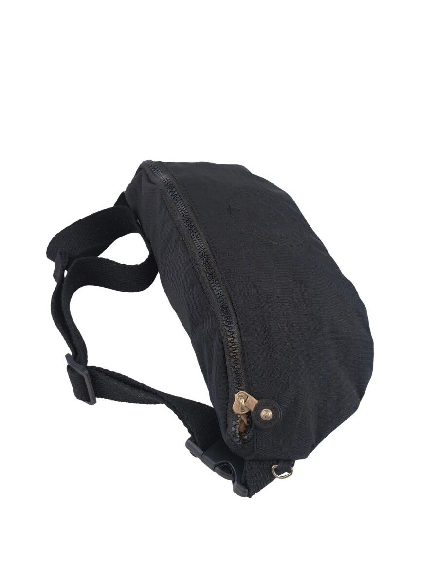 Riñonera Premium de Tafeta Amasada - Negro 