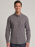CAMISA MANGA LARGA A CUADROS AZUL/BEIGE CAMISA MANGA LARGA A CUADROS AZUL/BEIGE