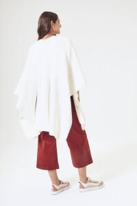 Poncho Color Block Nácar