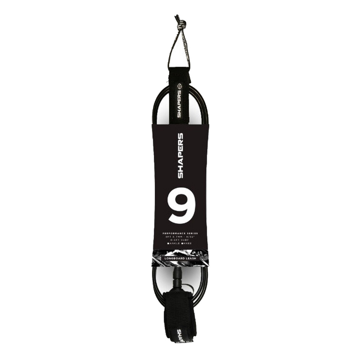 Leash Shapers para Longboard 9.0 Ankle - Negro 