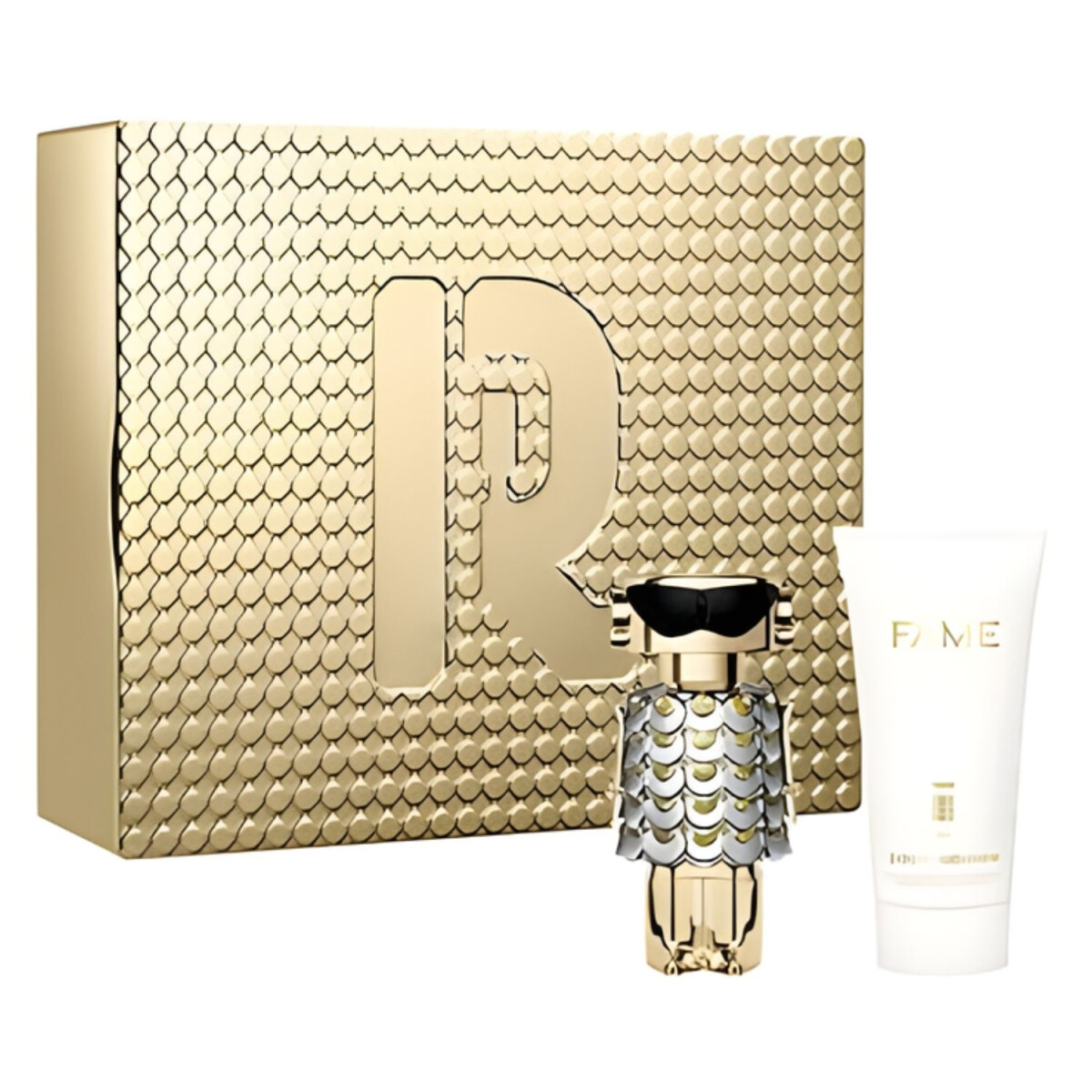 Set Perfume Rabanne Fame EDP 80 ml + BL 100ml + Obsequio 