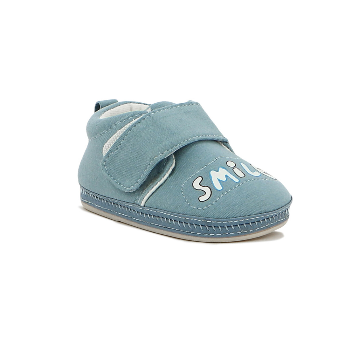 Macri Pantufla Niño/a Con Velcro Smile - Azul 