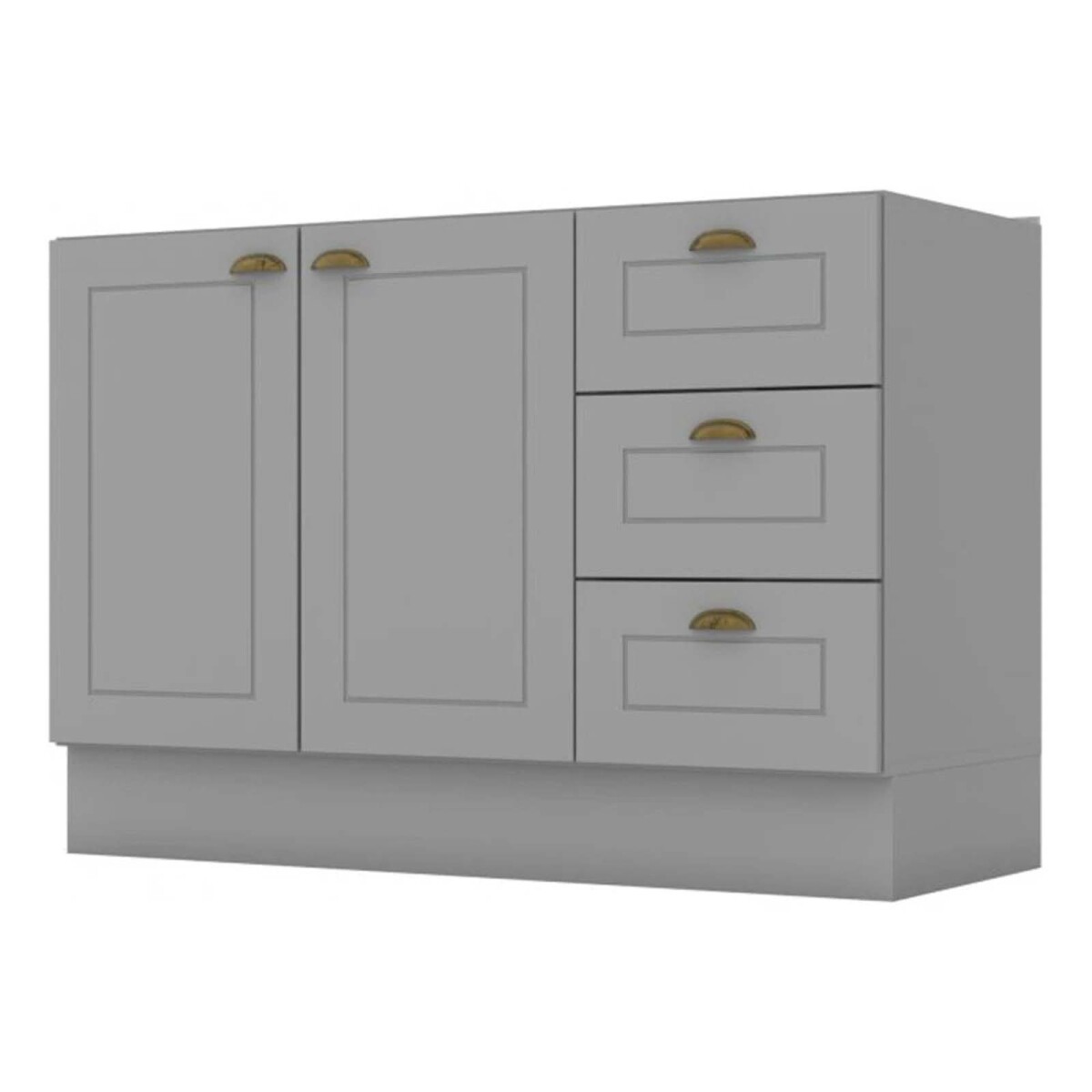 BAJO MESADA - 120 CM MDF GRIS AMERICANA 