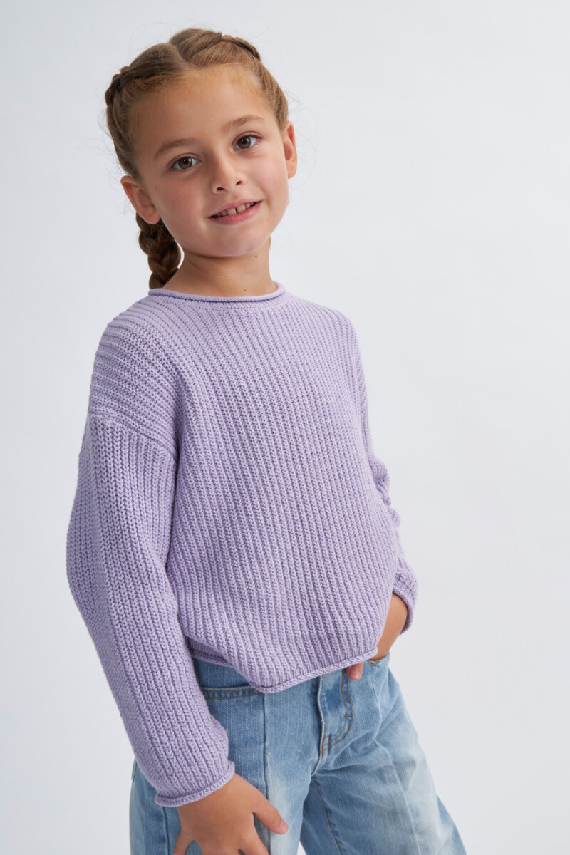 Sweater de punto Lila