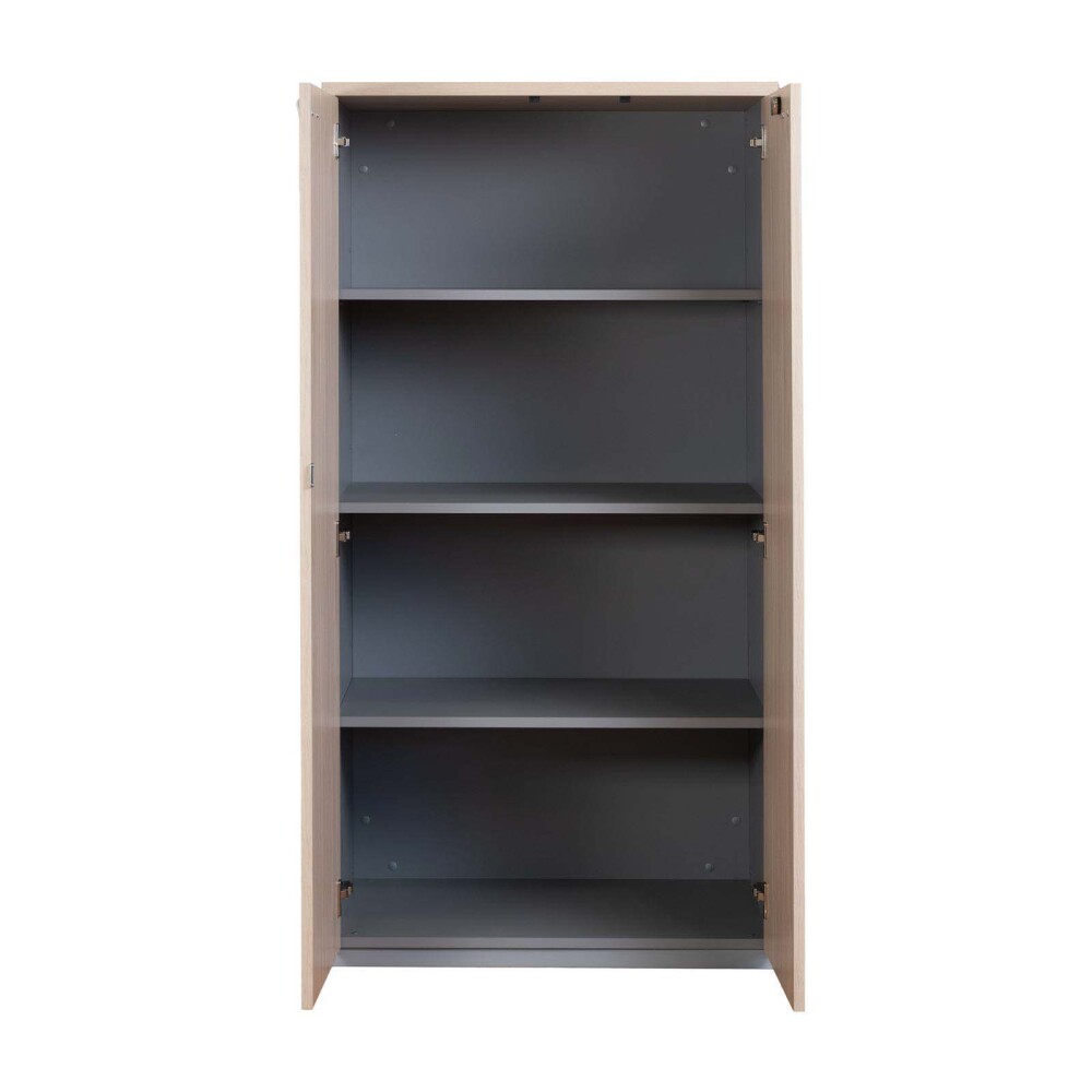 ARMARIO ALTO MADERA GRIS WORK 2 PUERTAS