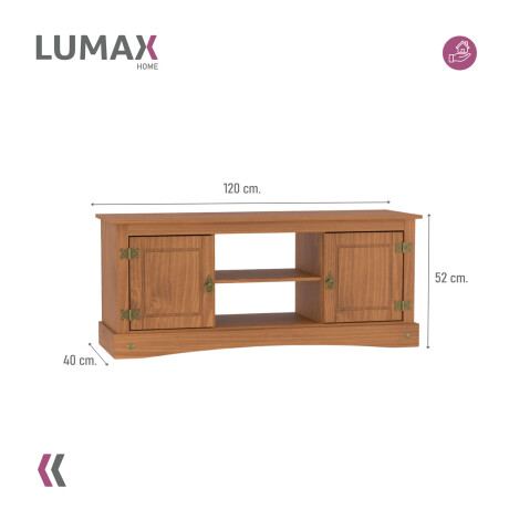 Rack para TV Lumax Living 2 puertas 2 estantes Madera Maciza Rack para TV Lumax Living 2 puertas 2 estantes Madera Maciza