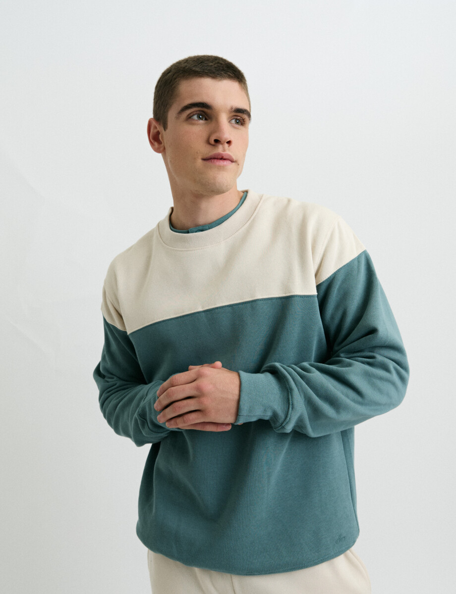 470916 SWEATER HARRY Natural/petroleo