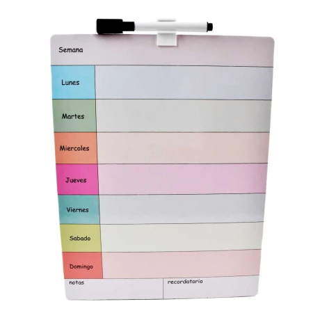 PIZARRA PLANIFICADOR CALENDARIO SEMANAL NO IMANTADA CON MARCADOR 21.5X28CM 27572 PIZARRA PLANIFICADOR CALENDARIO SEMANAL NO IMANTADA CON MARCADOR 21.5X28CM 27572