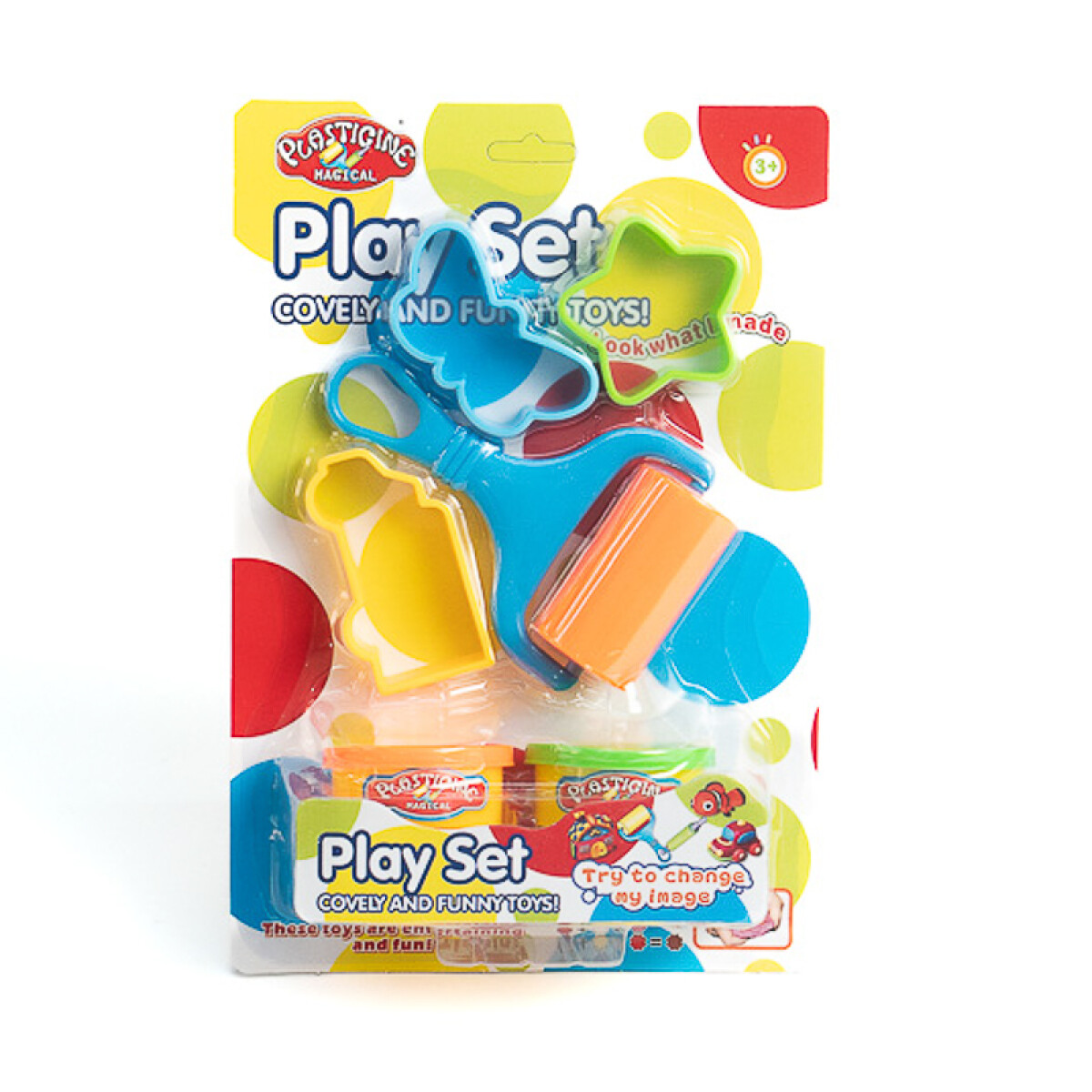 OUTLET Plasticina 2pcs y moldes blíster 28x19cm - Outlet Plasticina 2pcs Y Moldes Blíster 28x19cm 